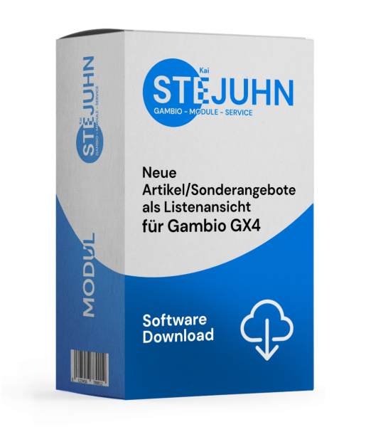 Verkaufsbox Neue Artikel/Sonderangebote als Liste
